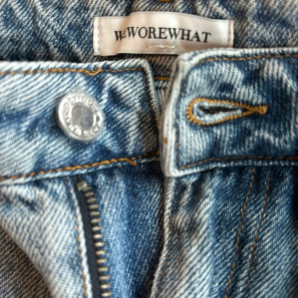 We wore what wide leg denim jean